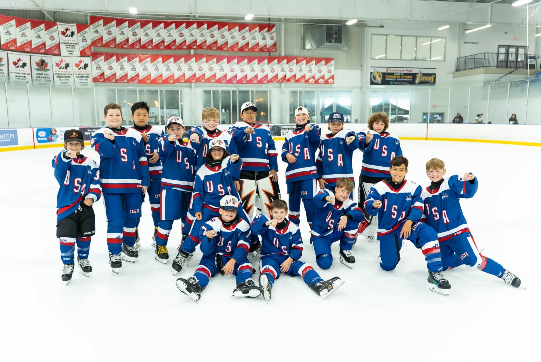 A squad on the ice
